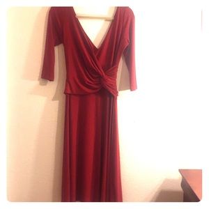 Semi formal red firm fitting dress